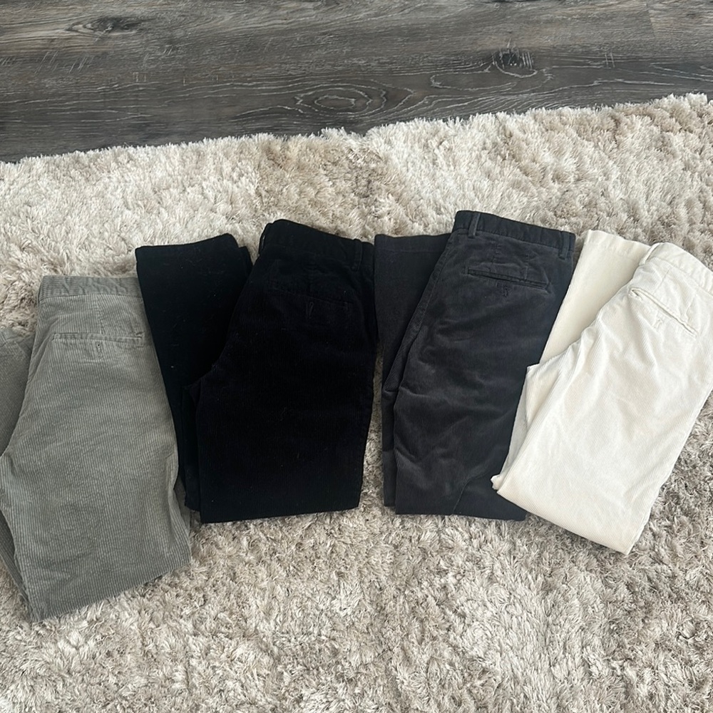 H&M regular fit coupe standard size 29 Set of Corduroy Pants in Neutral Tones